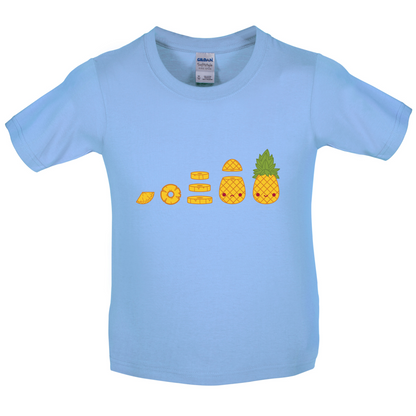 Evolution Of Pineapple Kids T Shirt