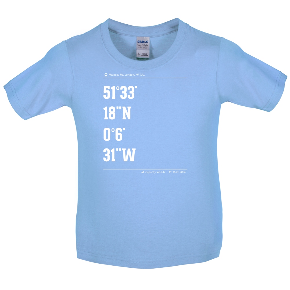 Stadium Coordinates Gunners Kids T Shirt