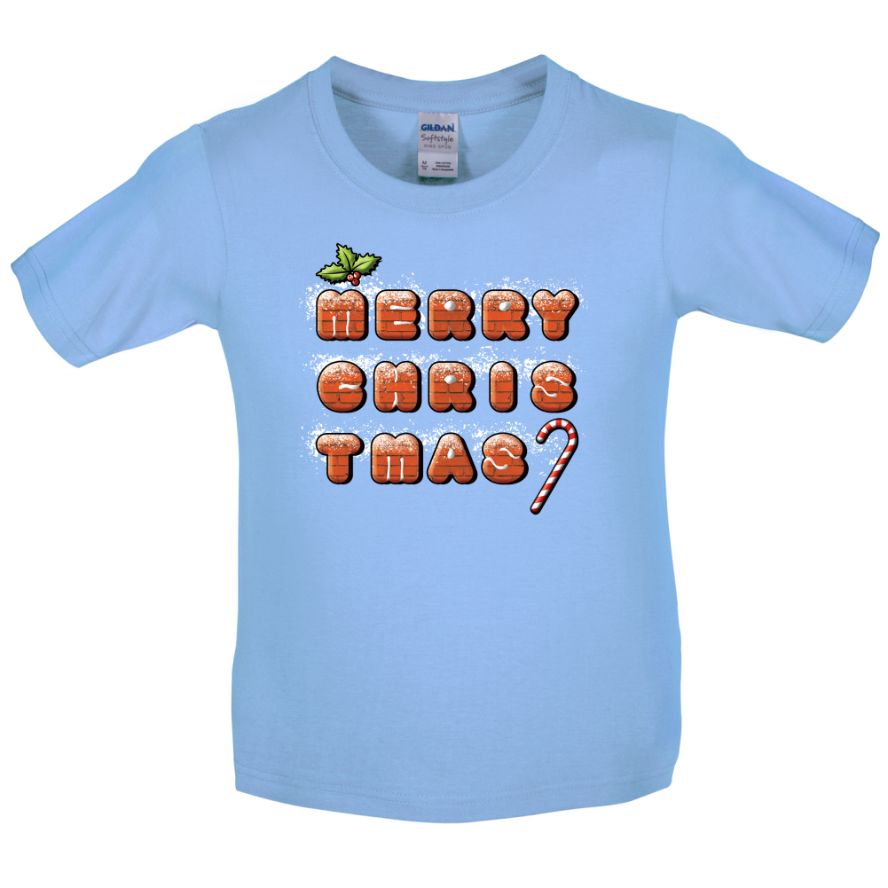 Merry Christmas Biscuits Kids T Shirt