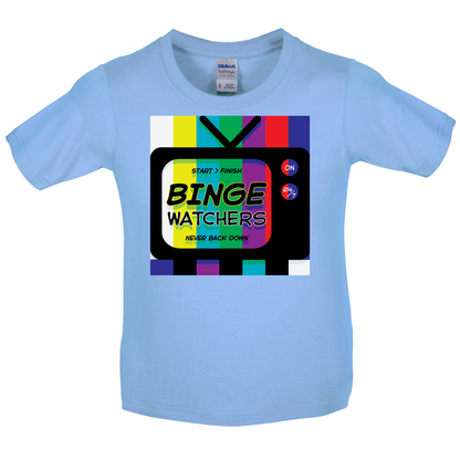 Binge Watchers Kids T Shirt
