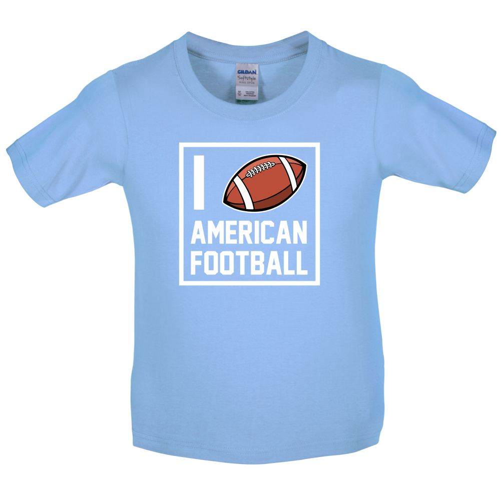 I Heart American Football Kids T Shirt