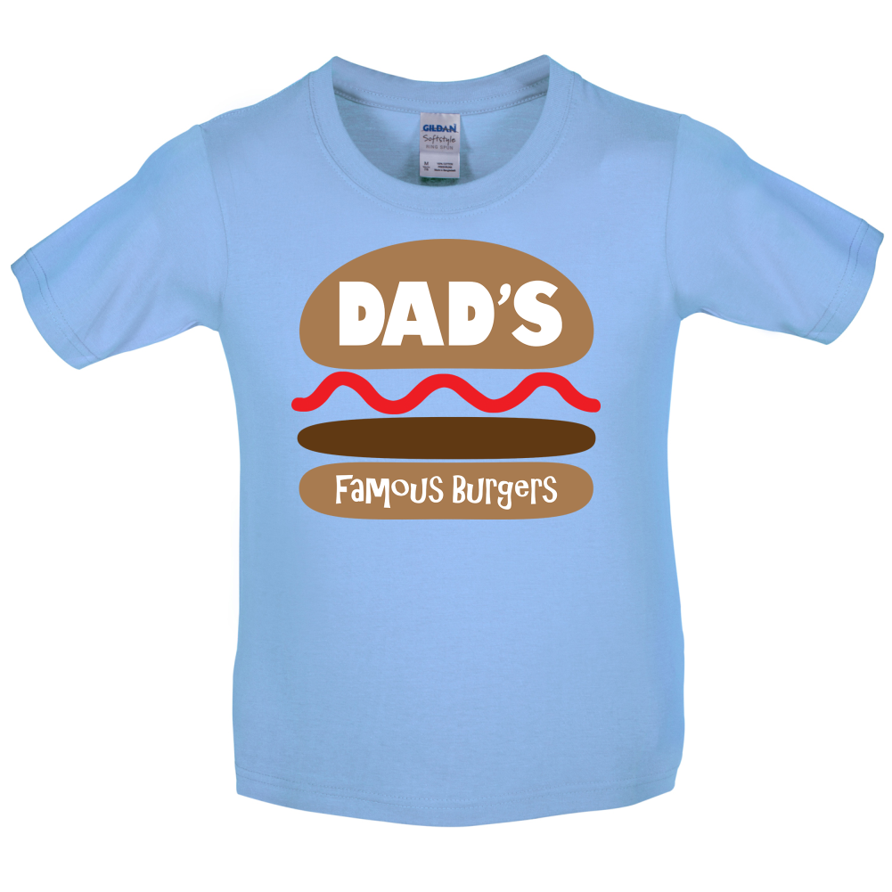 Dad's Famous Burgers Kids T Shirt