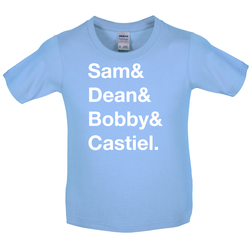 Sam & Dean & Bobby & Castiel Kids T Shirt