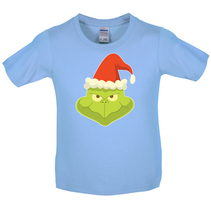Grinch Face Kids T Shirt