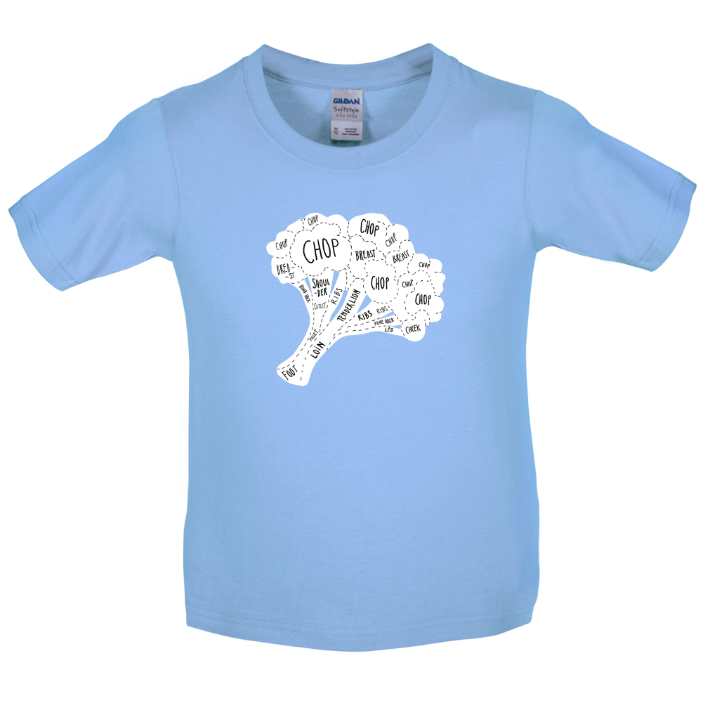 Butcher Broccoli Diagram Kids T Shirt