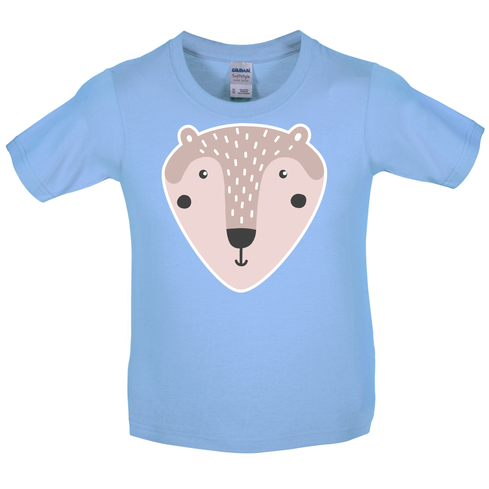 Smiley Face Mr Bear Kids T Shirt