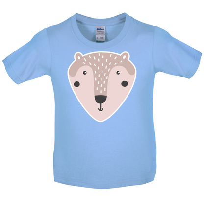 Smiley Face Mr Bear Kids T Shirt