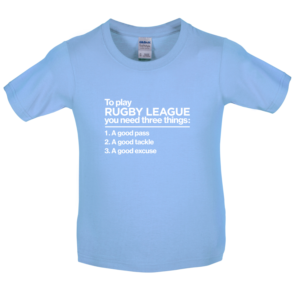 To Play Rugby League Kids T Shirt