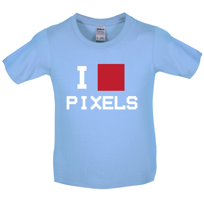 Pixel Heart Kids T Shirt