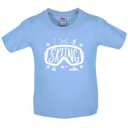 Skiing Goggles Kids T Shirt