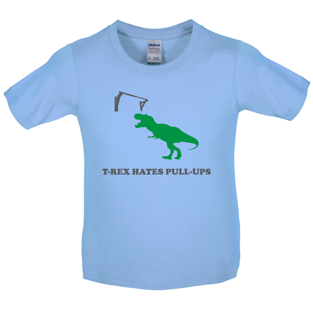 T-Rex Hates Pull-Ups Kids T Shirt