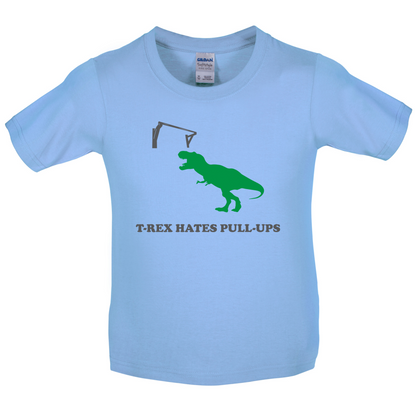 T-Rex Hates Pull-Ups Kids T Shirt