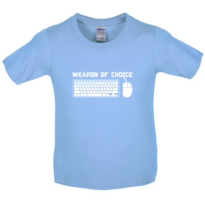 Weapon Of Choice PC Kids T Shirt