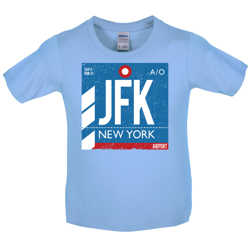 New York Airport Kids T Shirt