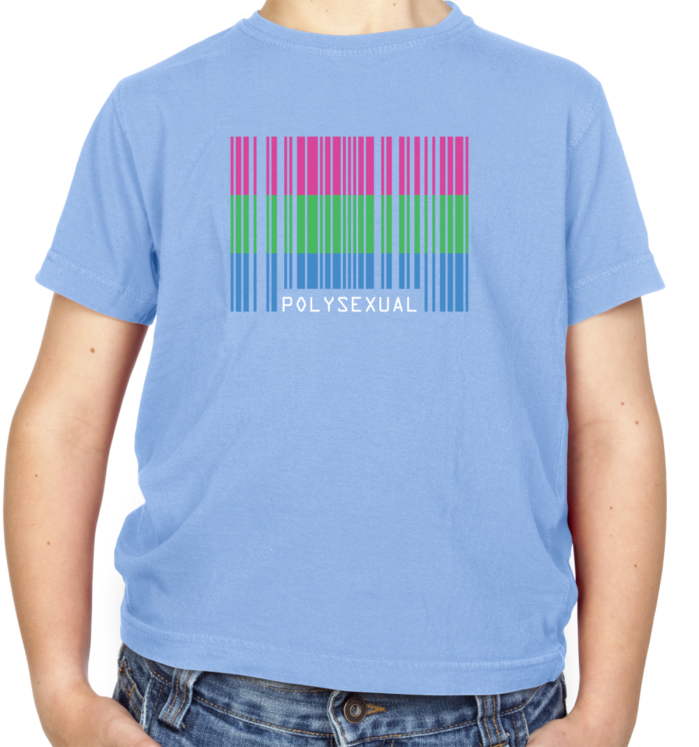 LGBT Barcode Flags - PolySexual Kids T Shirt