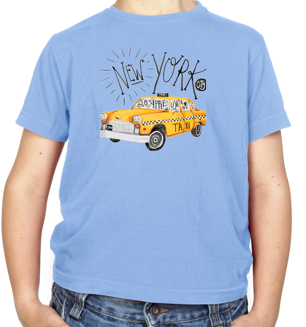 Yellow Taxi NYC Kids T Shirt
