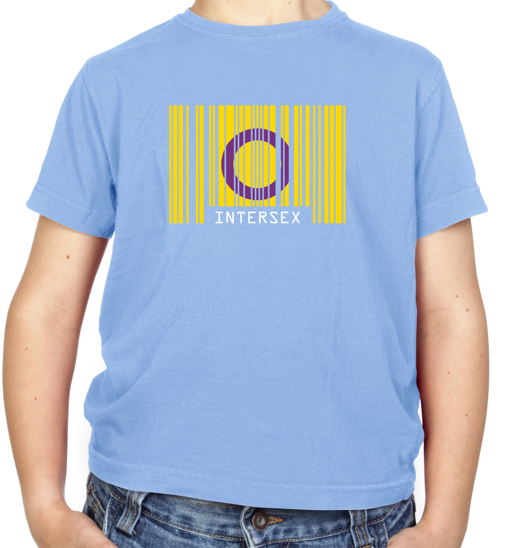 LGBT Barcode Flags - Intersex Kids T Shirt
