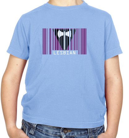 LGBT Barcode Flags - Lesbian Kids T Shirt