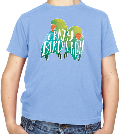 Crazy Bird Lady Kids T Shirt
