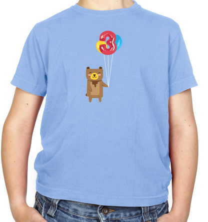 3rd Birthday Bear Kids T Shirt