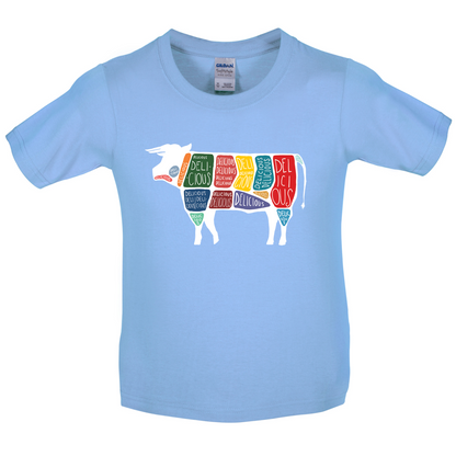 Delicious Cow Kids T Shirt