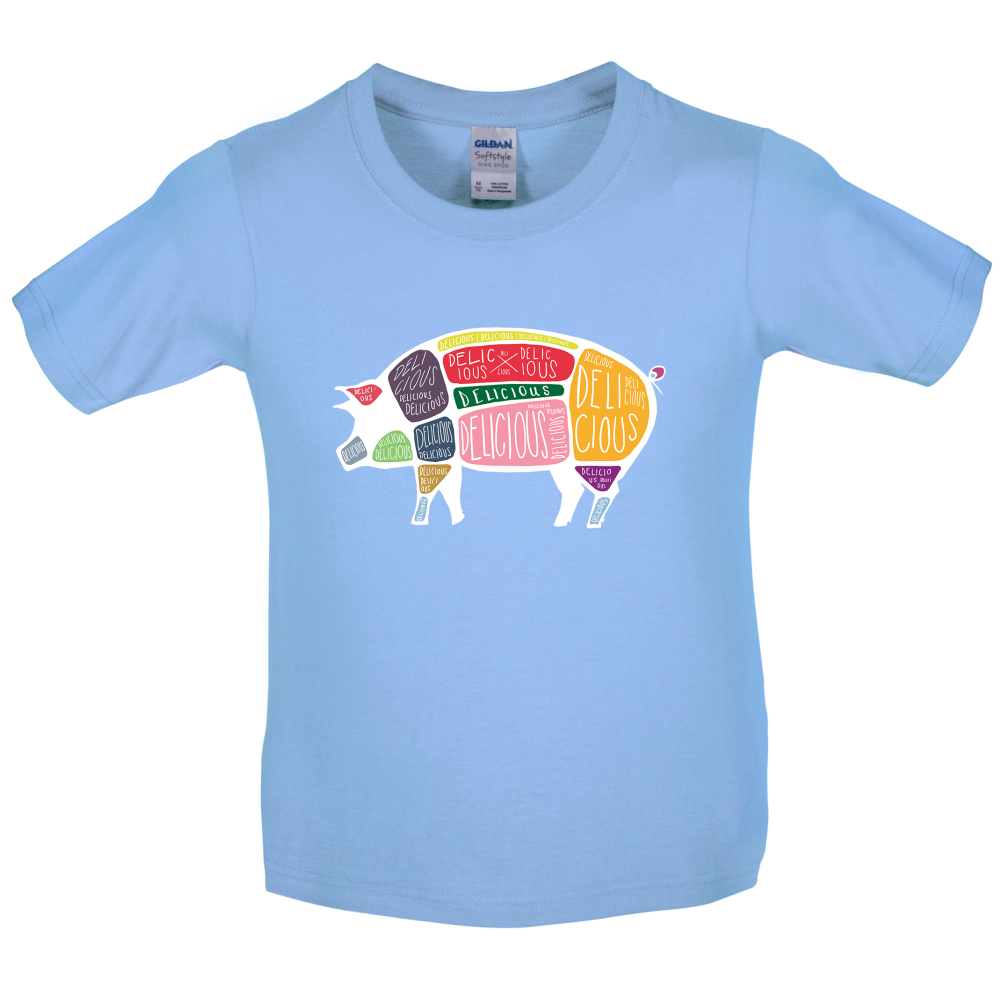 Delicious Pig Kids T Shirt