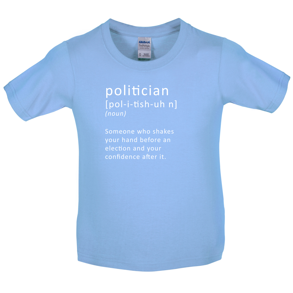 Funny Definition Politician Kids T Shirt