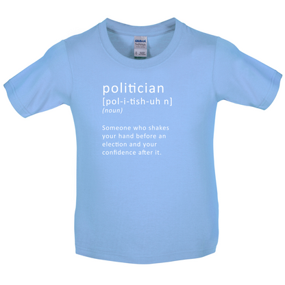 Funny Definition Politician Kids T Shirt