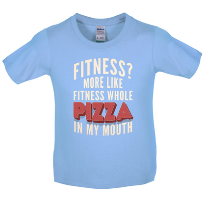 Fitness Pizza In My Mouth Kids T Shirt