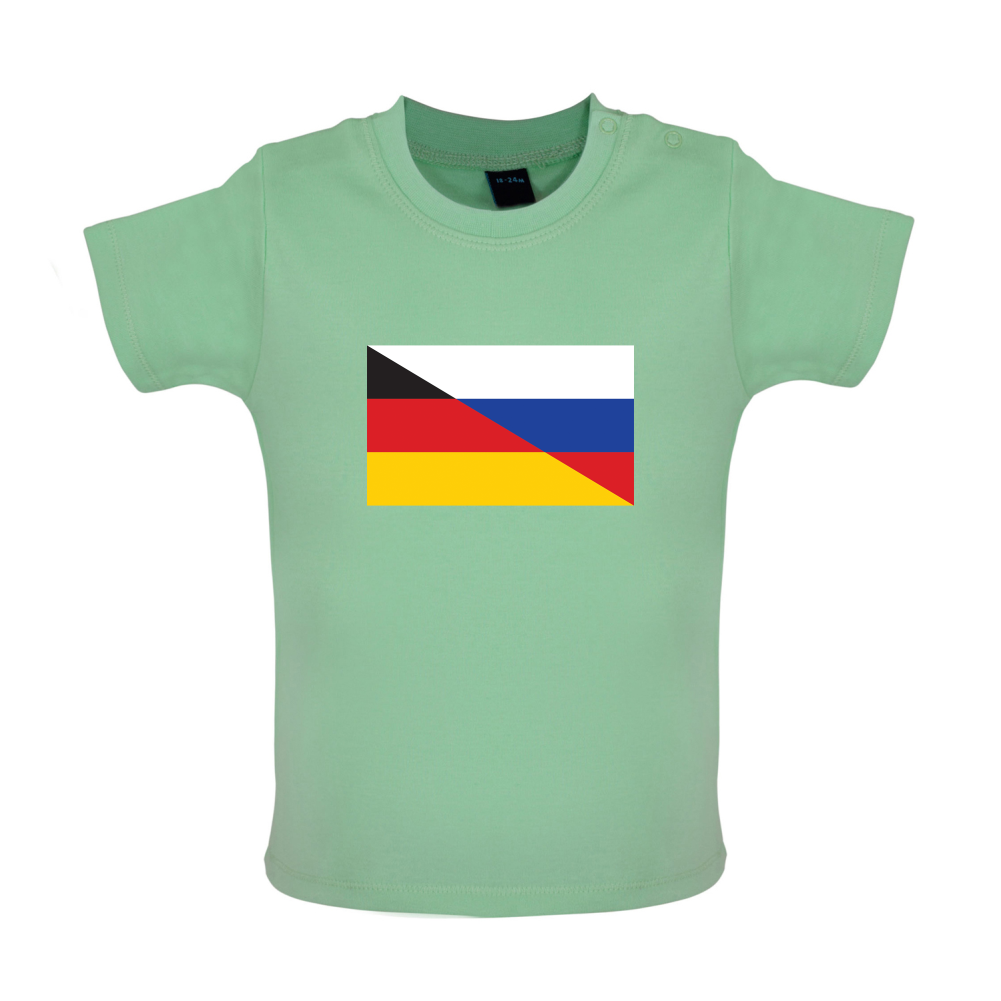 Half German Half Russian Flag Baby T Shirt