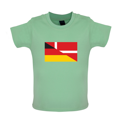 Half German Half Danish Flag Baby T Shirt