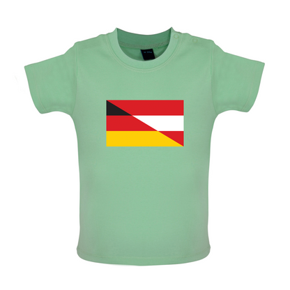 Half German Half Austrian Flag Baby T Shirt