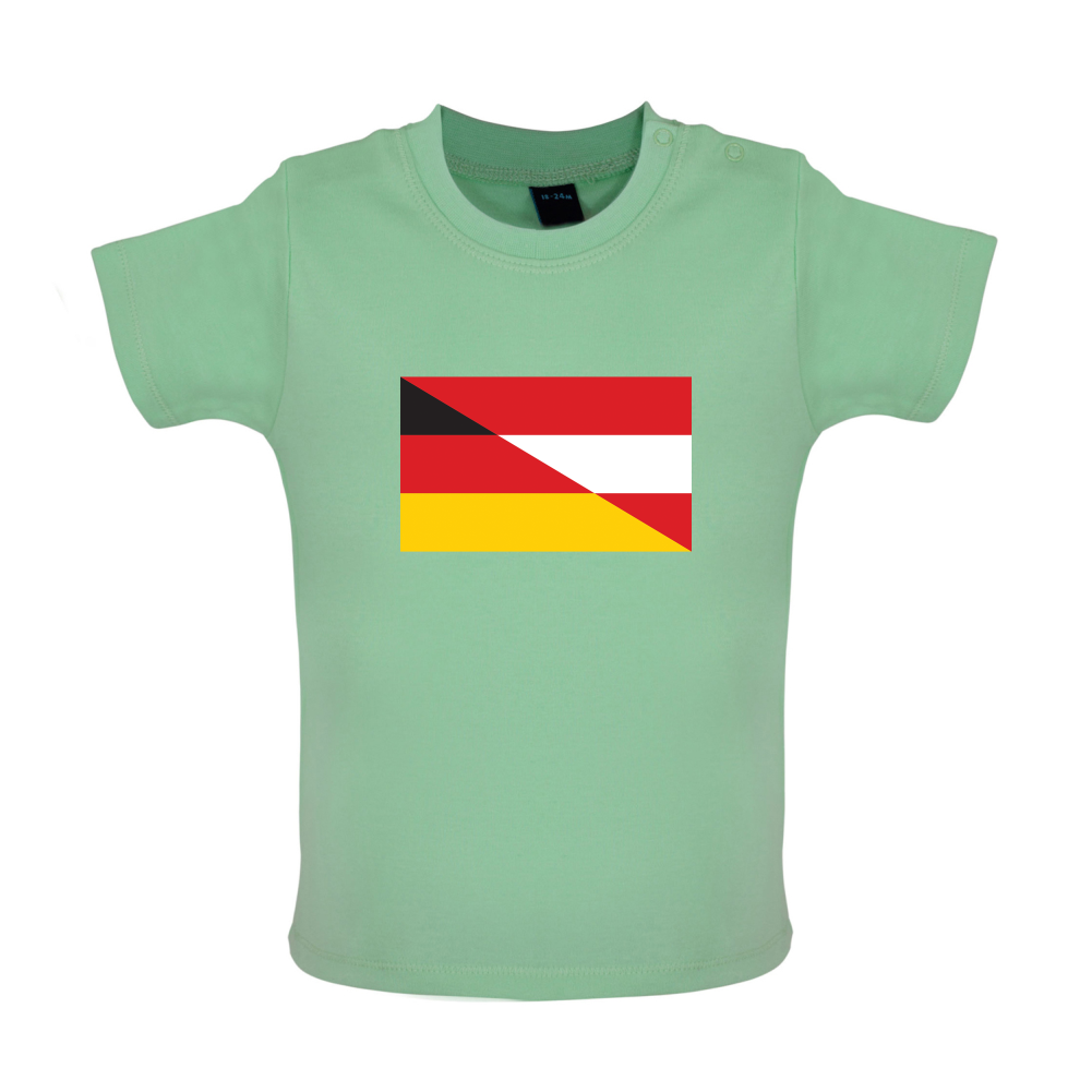 Half German Half Austrian Flag Baby T Shirt
