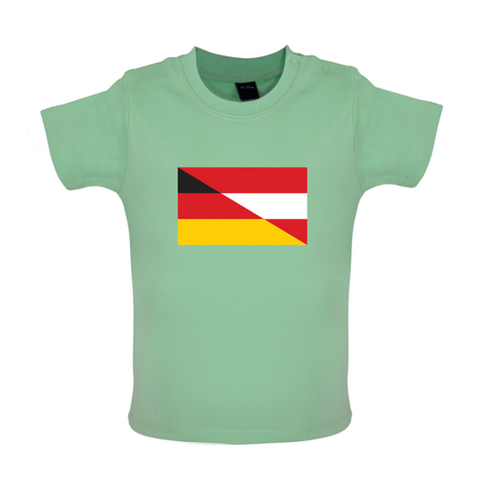 Half German Half Austrian Flag Baby T Shirt