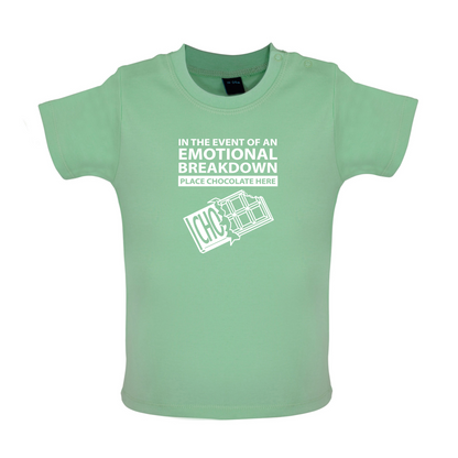 Emotional Breadown Place Chocolate Here Baby T Shirt