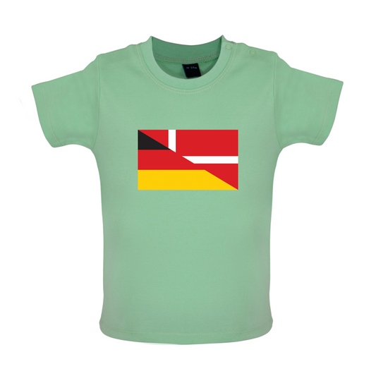 Half German Half Danish Flag Baby T Shirt