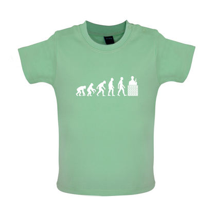 Evolution Of Man Brick Layer Baby T Shirt