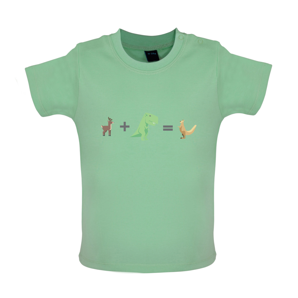 T-Rex, Deer, Kangaroo Baby T Shirt
