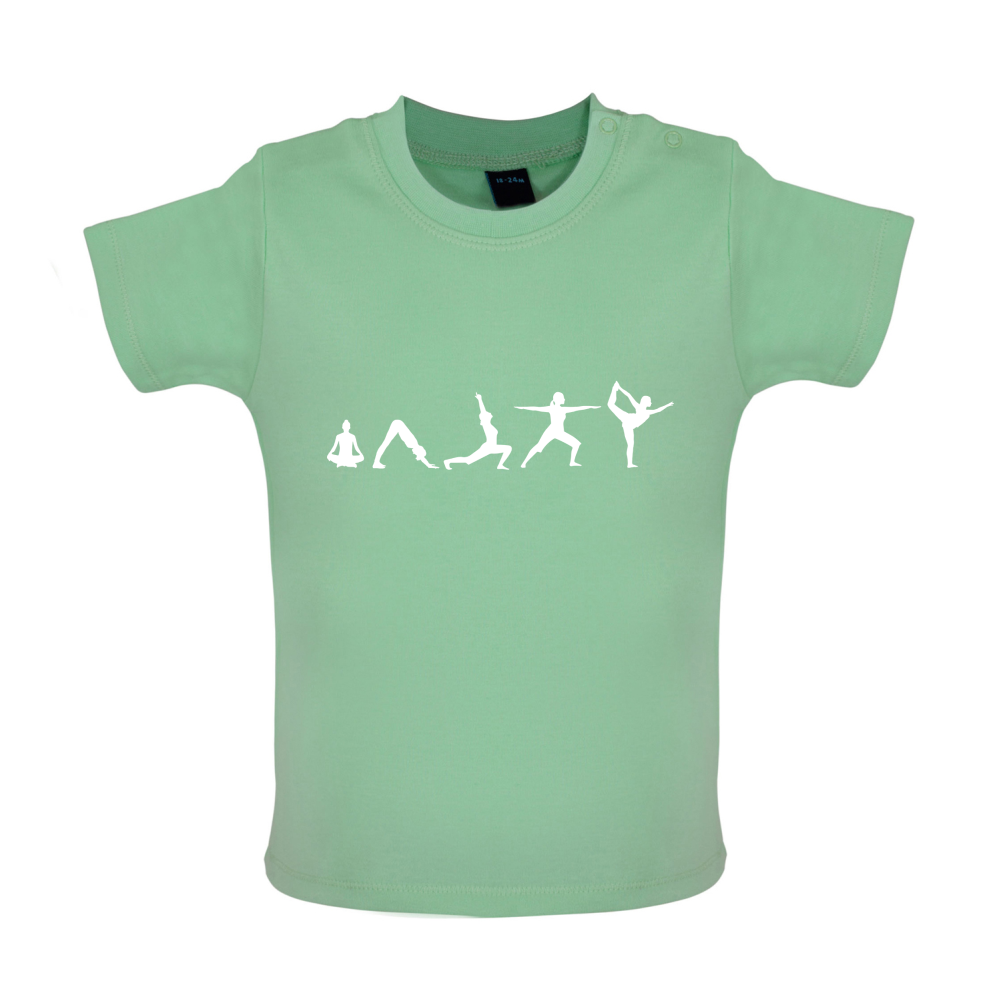 Evolution Of Yoga Baby T Shirt