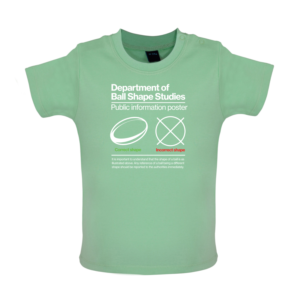 Rugby Ball Shape Baby T Shirt