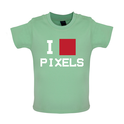 Pixel Heart Baby T Shirt