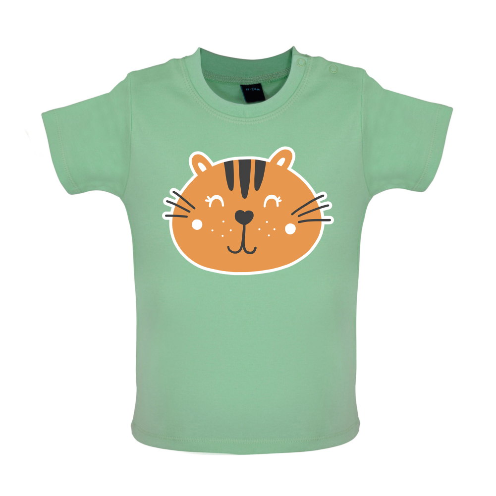 Smiley Face Tiger Baby T Shirt