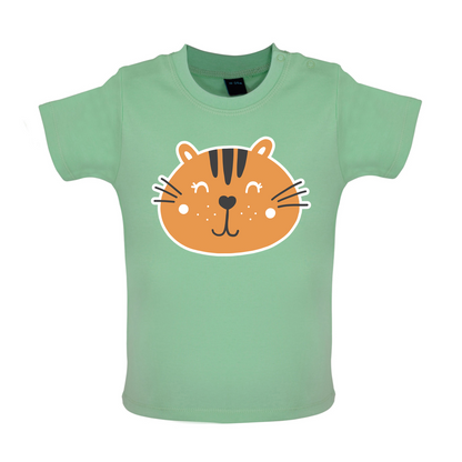 Smiley Face Tiger Baby T Shirt