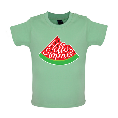 Hello Summer Watermelon Baby T Shirt