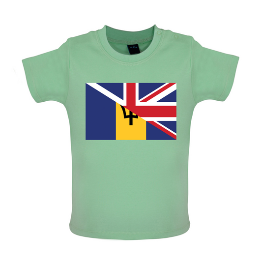 Half Barbados Half UK Baby T Shirt