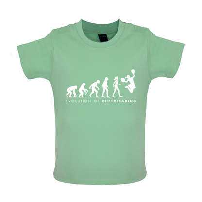Evolution Of Woman Cheerleading Baby T Shirt