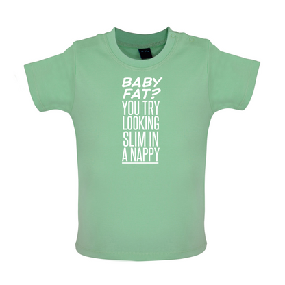 Baby Fat In Nappy  Baby T Shirt