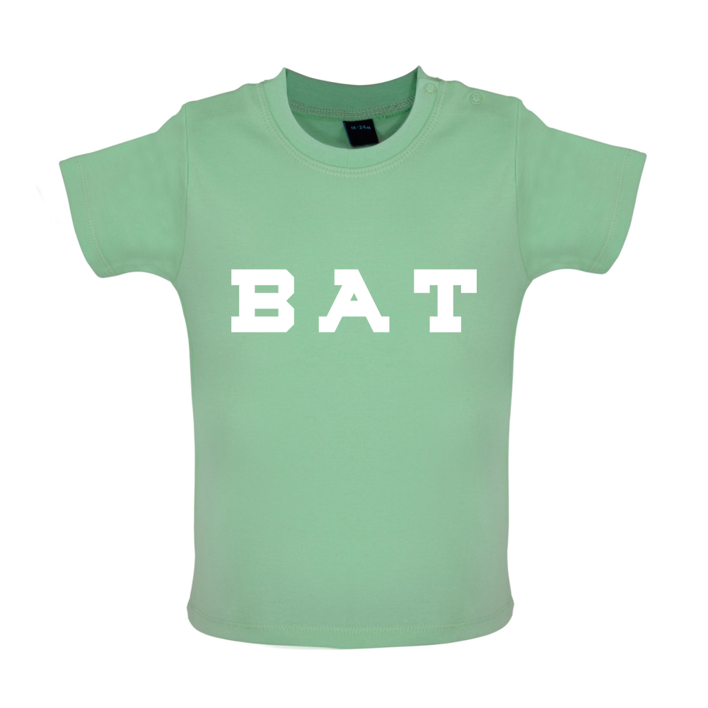 Justcie Bat College Style Baby T Shirt