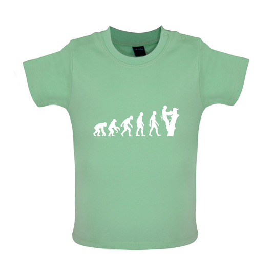 Evolution Of Man Tree Surgeon Baby T Shirt