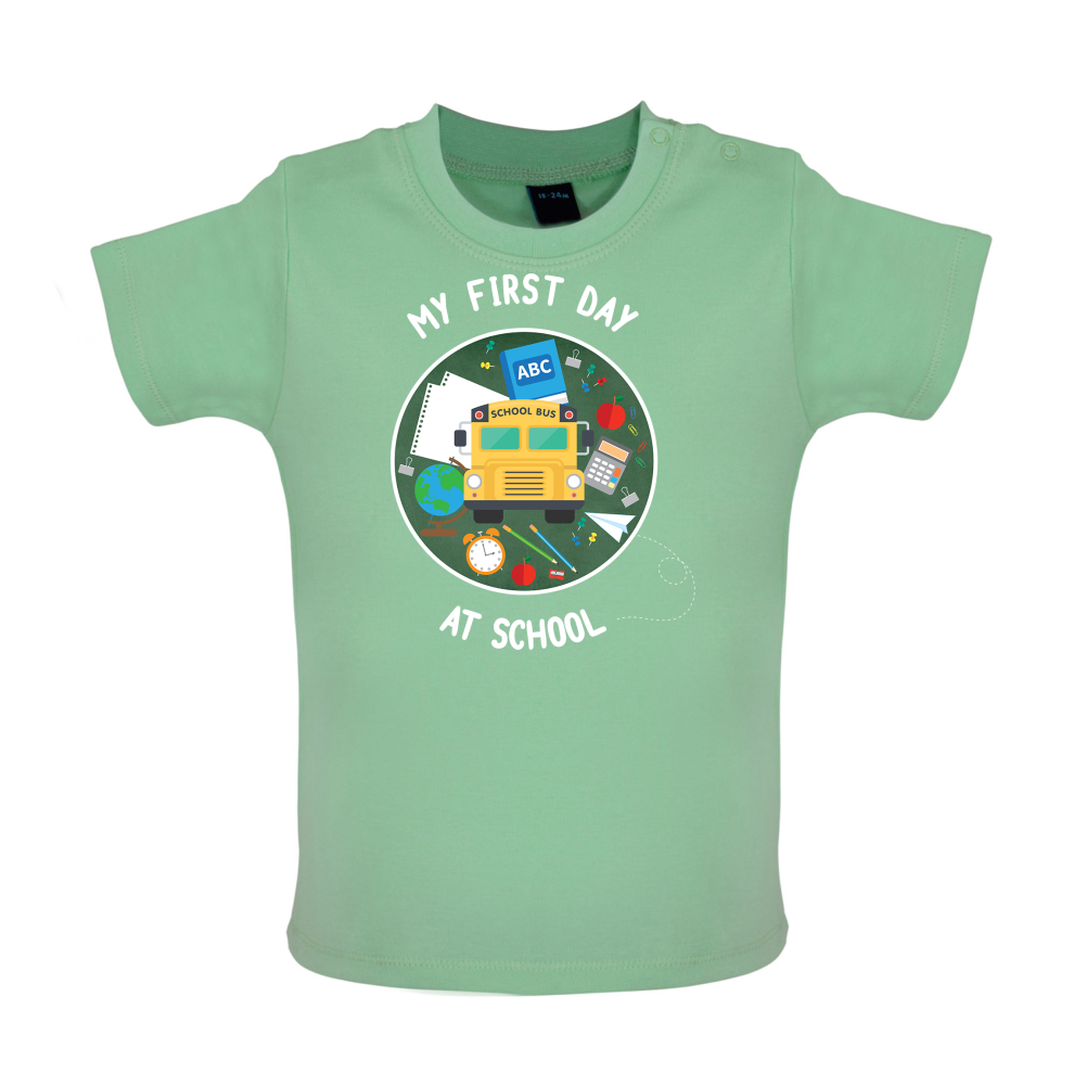 My First Day At School Baby T Shirt